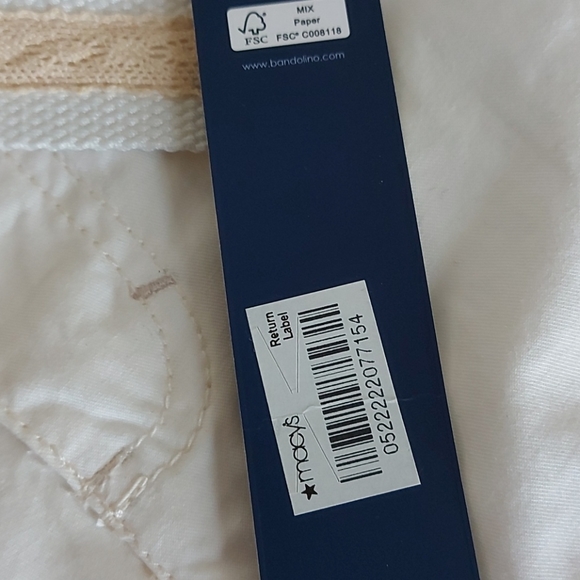 Bandolino Cream Denim Cotton Shorts/Belt Sz 14 - Picture 7 of 15